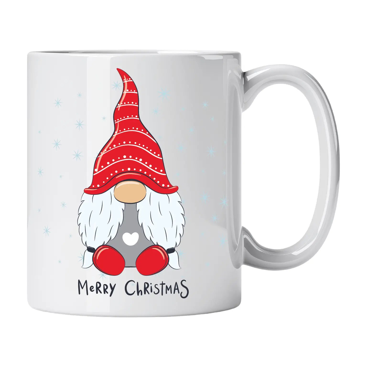 Caneca com Gnomo de Natal com Tranças  "Merry Christmas" | Cucawik