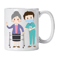 Caneca de Cerâmica Ajudante de Lar Homem e Utente Mulher | Cucawik