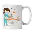 Caneca de Cerâmica Assistente Dentária Mulher | Cucawik
