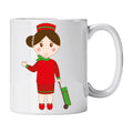 Caneca de Cerâmica Assistente de Bordo Mulher | Cucawik