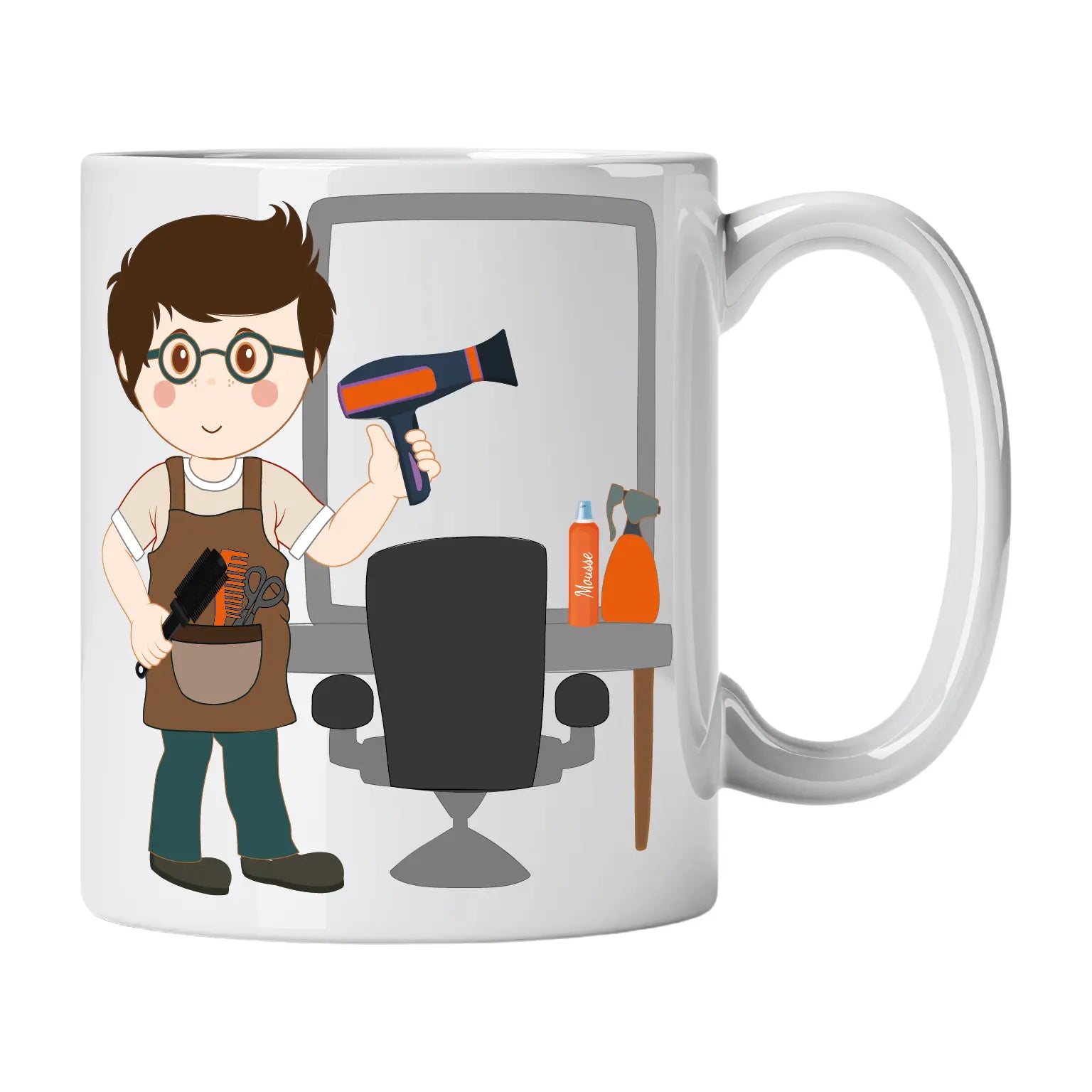 Caneca Cabeleireiro e Cabeleireira Cucawik