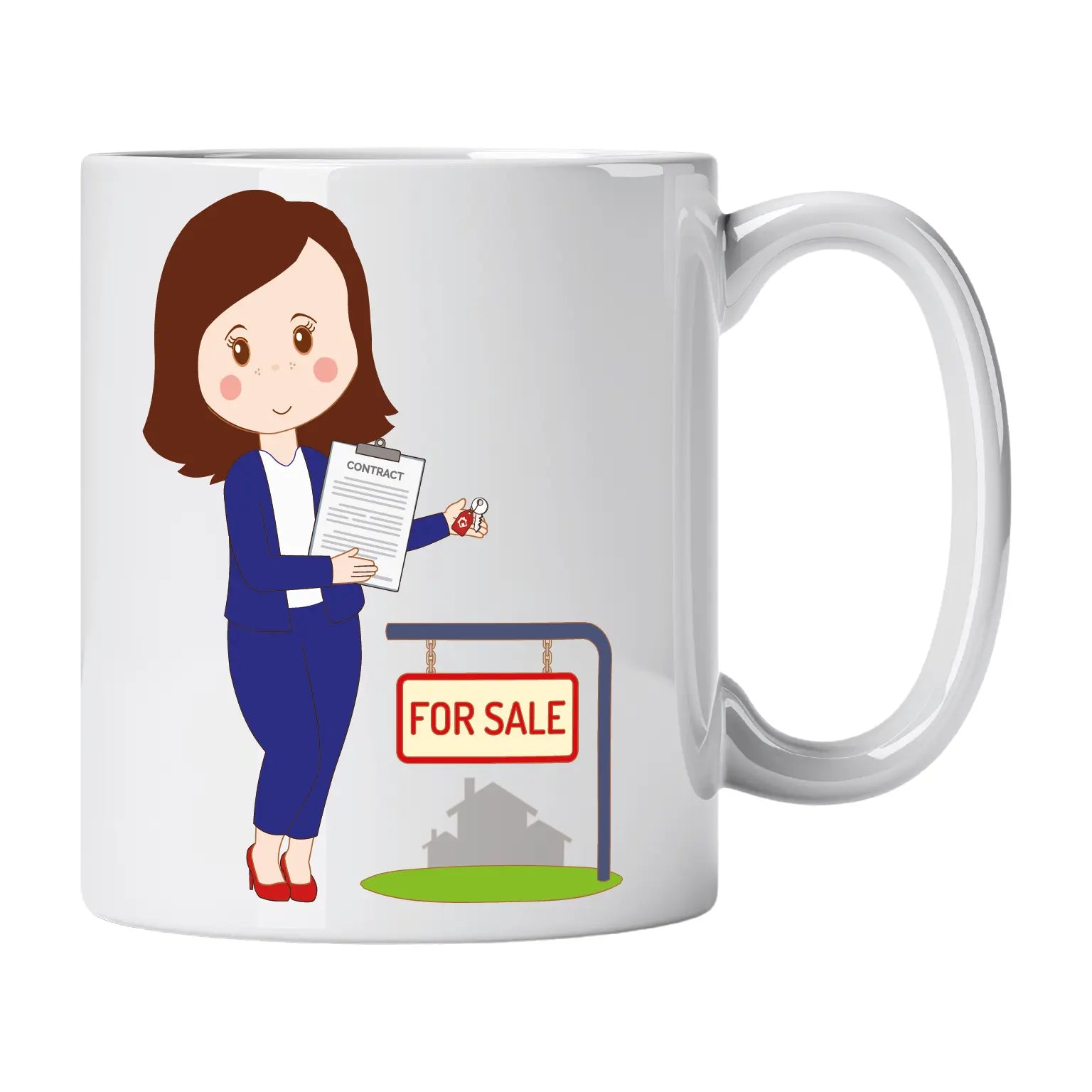 Caneca de Cerâmica Consultora Imobiliária | Cucawik
