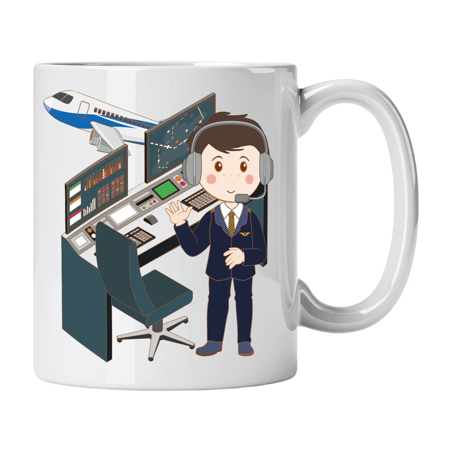 Caneca de Cerâmica Controlador Aéreo | Cucawik