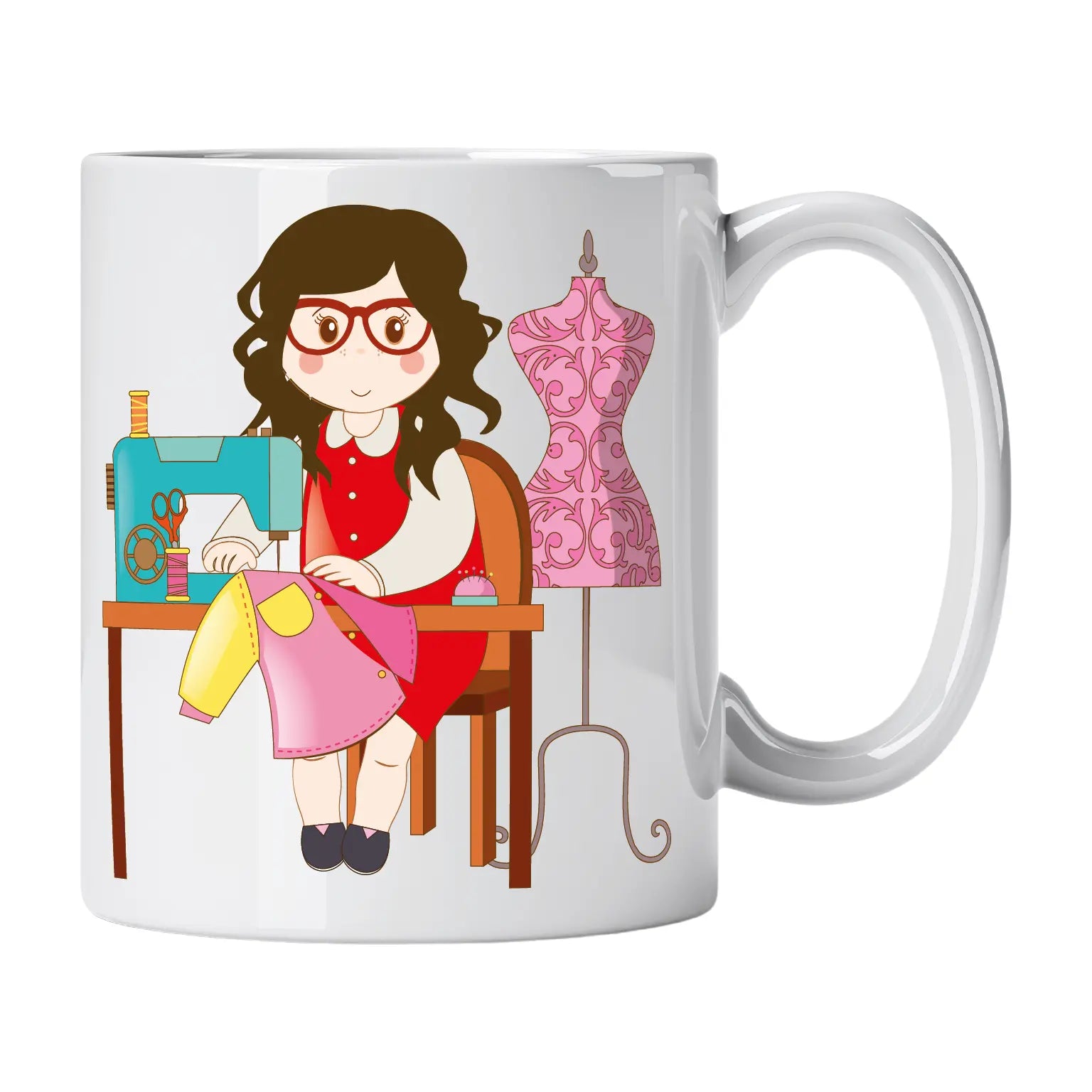 Caneca de Cerâmica Costureira | Cucawik