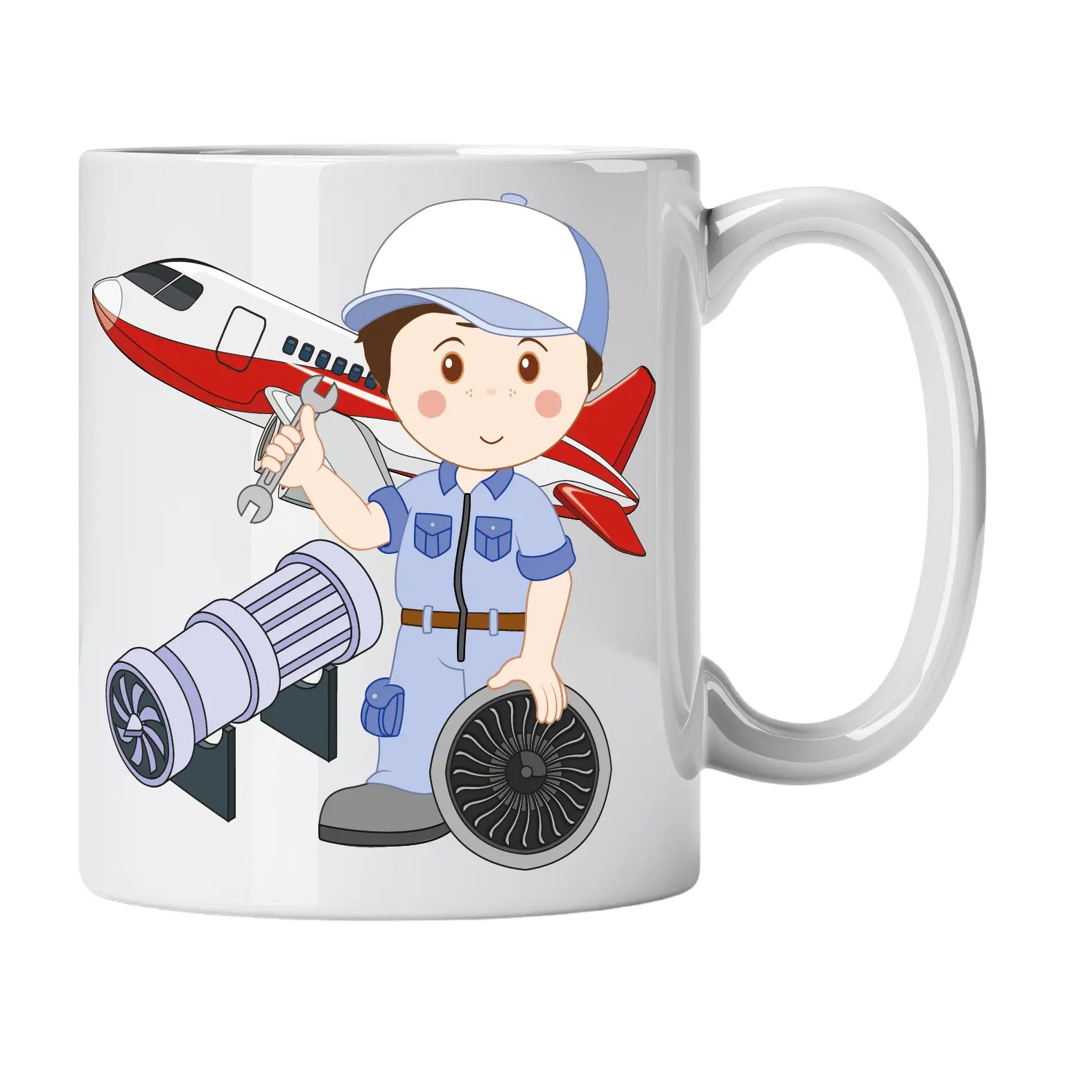 Caneca de Cerâmica Mecânico Aviões | Cucawik