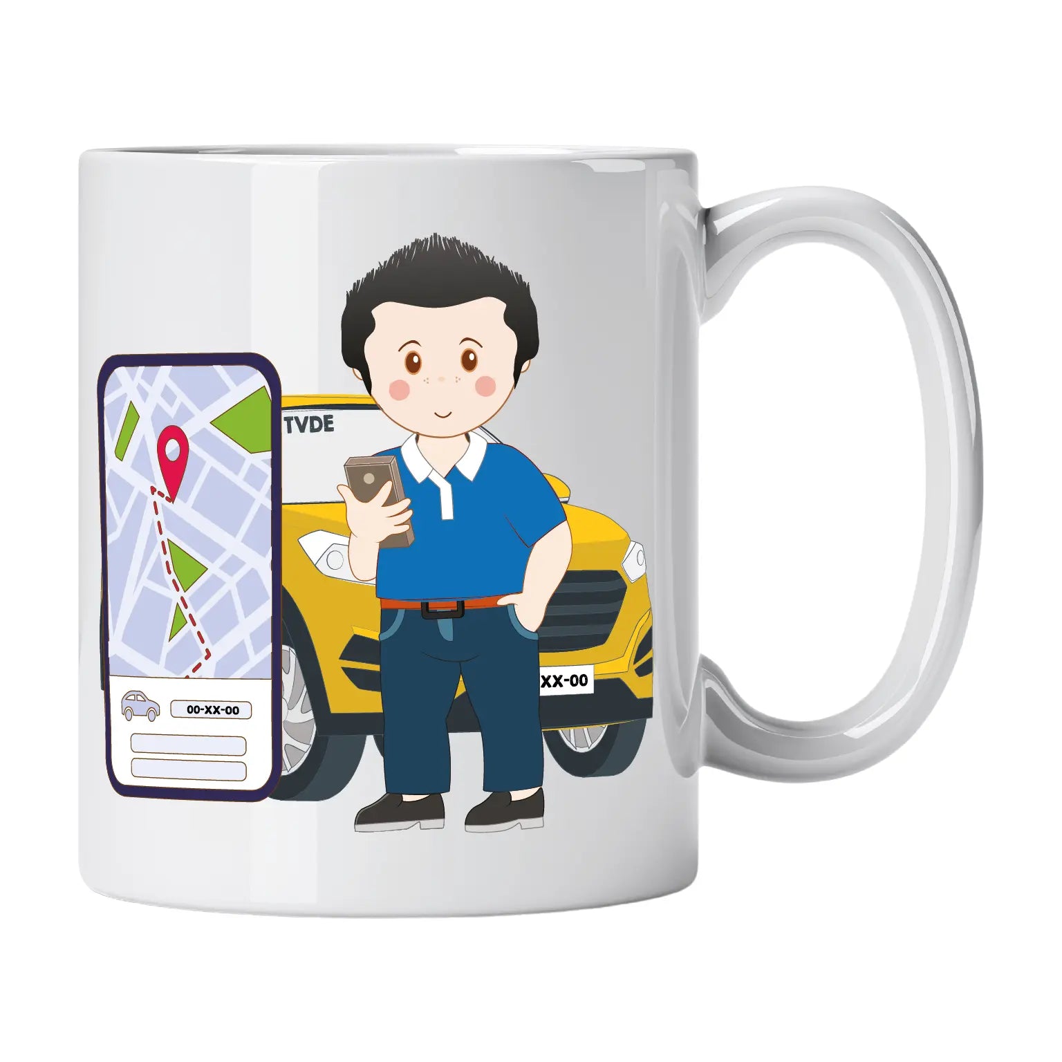 Caneca de Cerâmica Motorista de Tvde | Cucawik