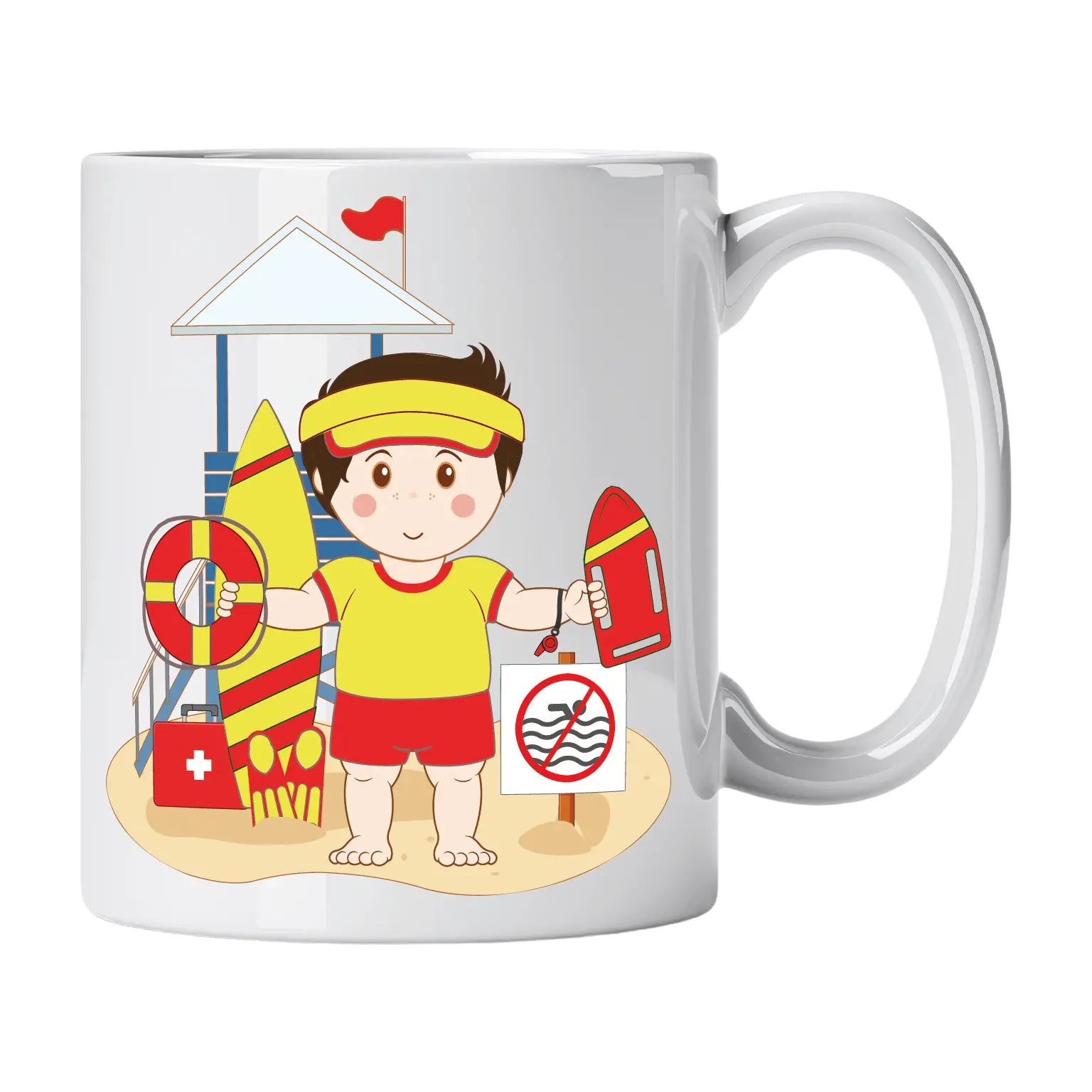 Caneca de Cerâmica Nadador-Salvador | Cucawik