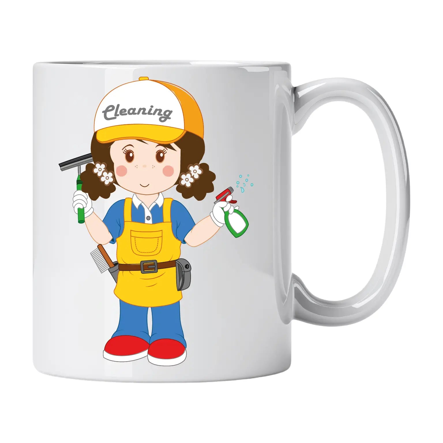 Caneca de Cerâmica Profissional de Limpeza Mulher | Cucawik