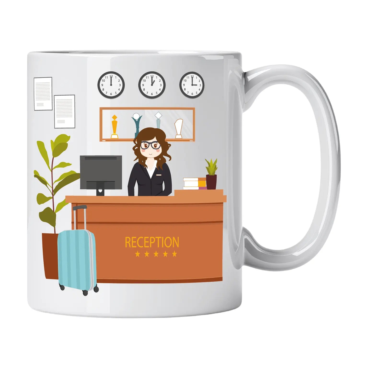 Caneca de Cerâmica Rececionista | Cucawik