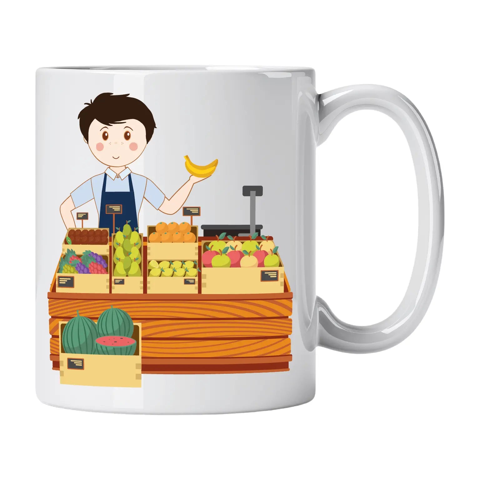 Caneca de Cerâmica Vendedor de Fruta | Cucawik