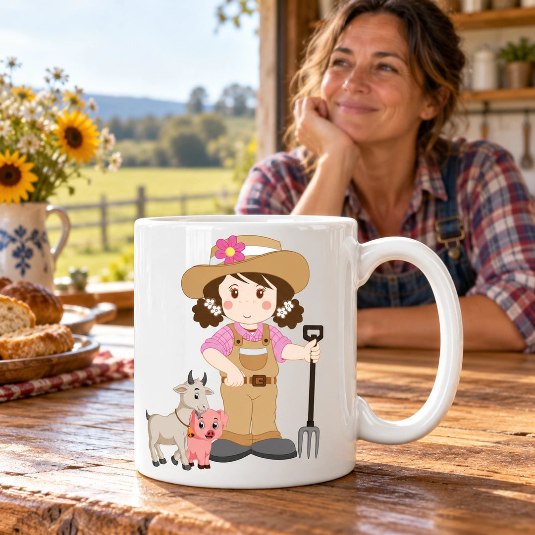 Caneca de Cerâmica Agricultora — lifestyle | Cucawik