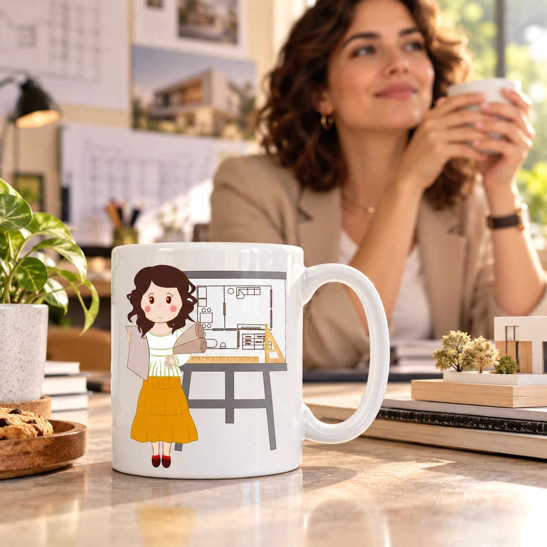 Caneca de Cerâmica Arquiteta — lifestyle | Cucawik