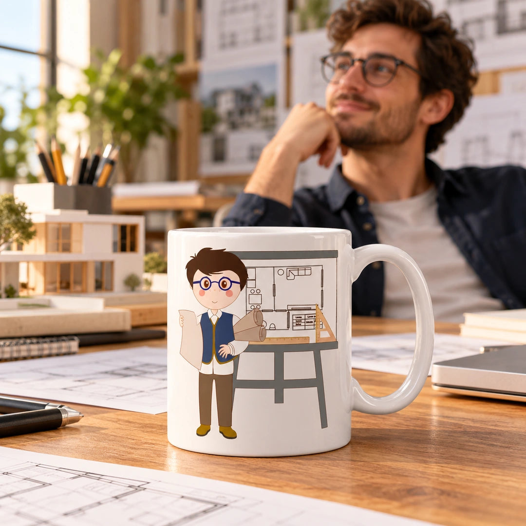 Caneca de Cerâmica Arquiteto — lifestyle | Cucawik