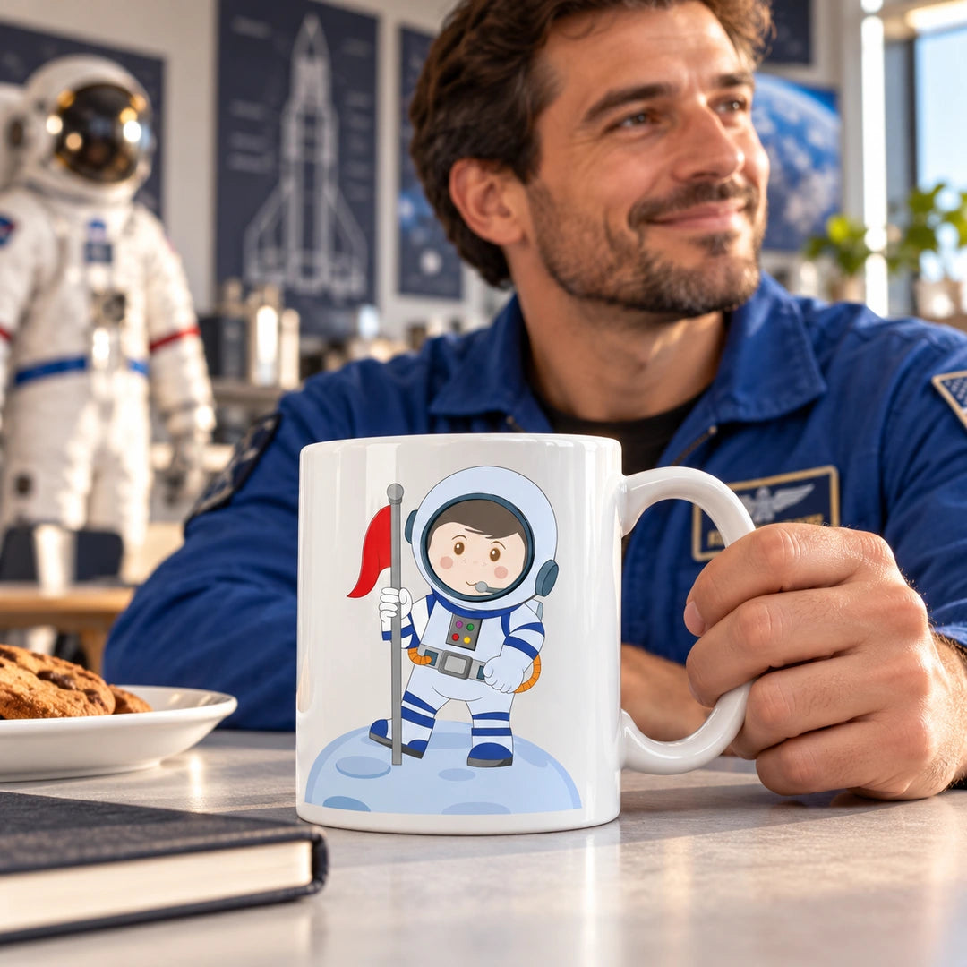 Caneca de Cerâmica Astronauta Homem — lifestyle | Cucawik