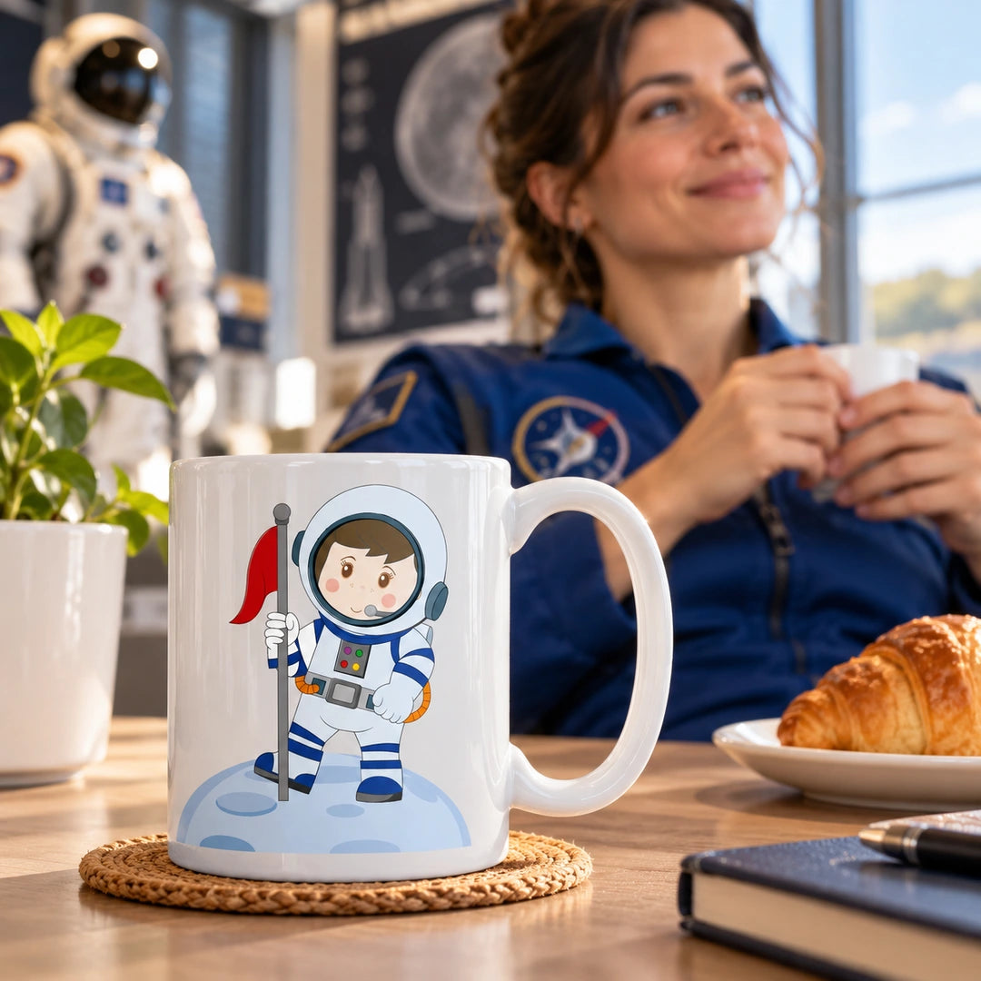 Caneca de Cerâmica Astronauta Mulher — lifestyle | Cucawik