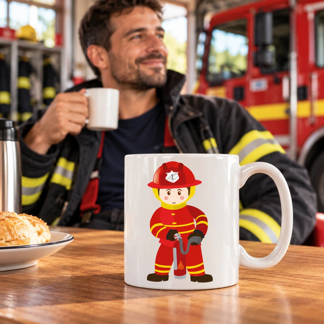 Caneca de Cerâmica Bombeiro — lifestyle | Cucawik
