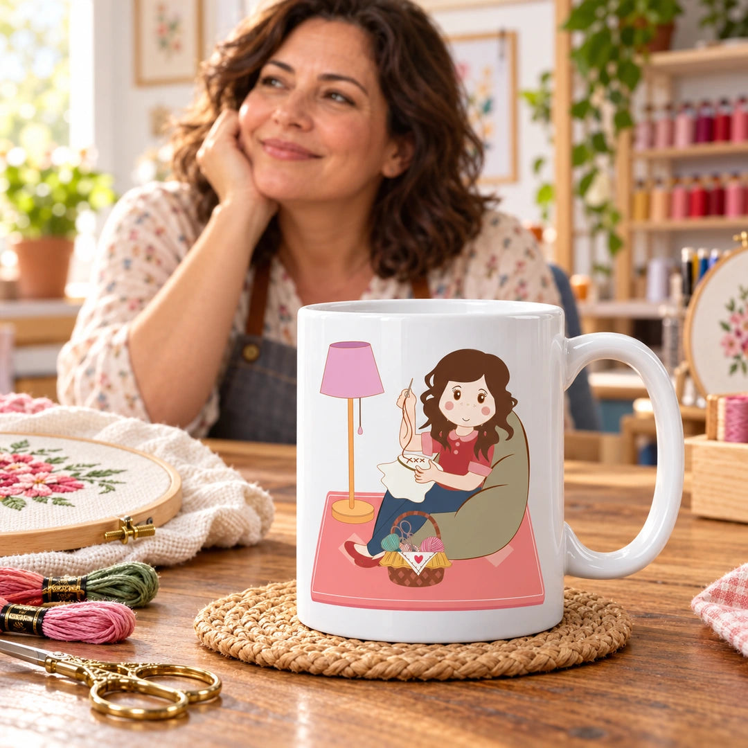 Caneca de Cerâmica Bordadeira — lifestyle | Cucawik