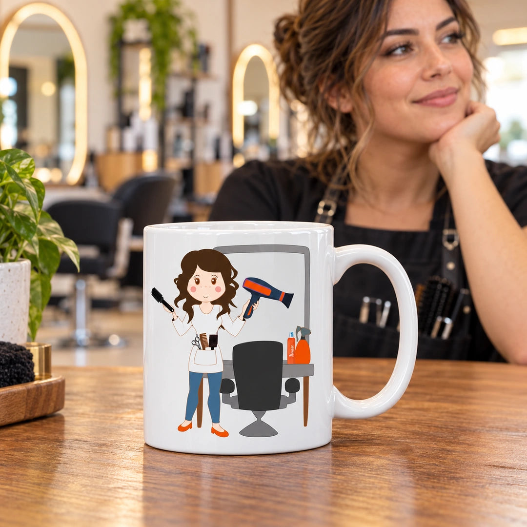 Caneca de Cerâmica Cabeleireira — lifestyle | Cucawik