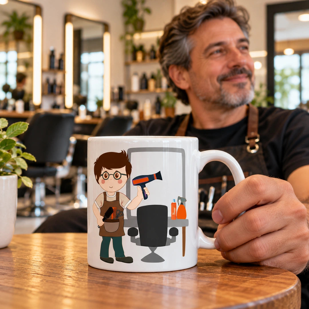 Caneca de Cerâmica Cabeleireiro — lifestyle | Cucawik