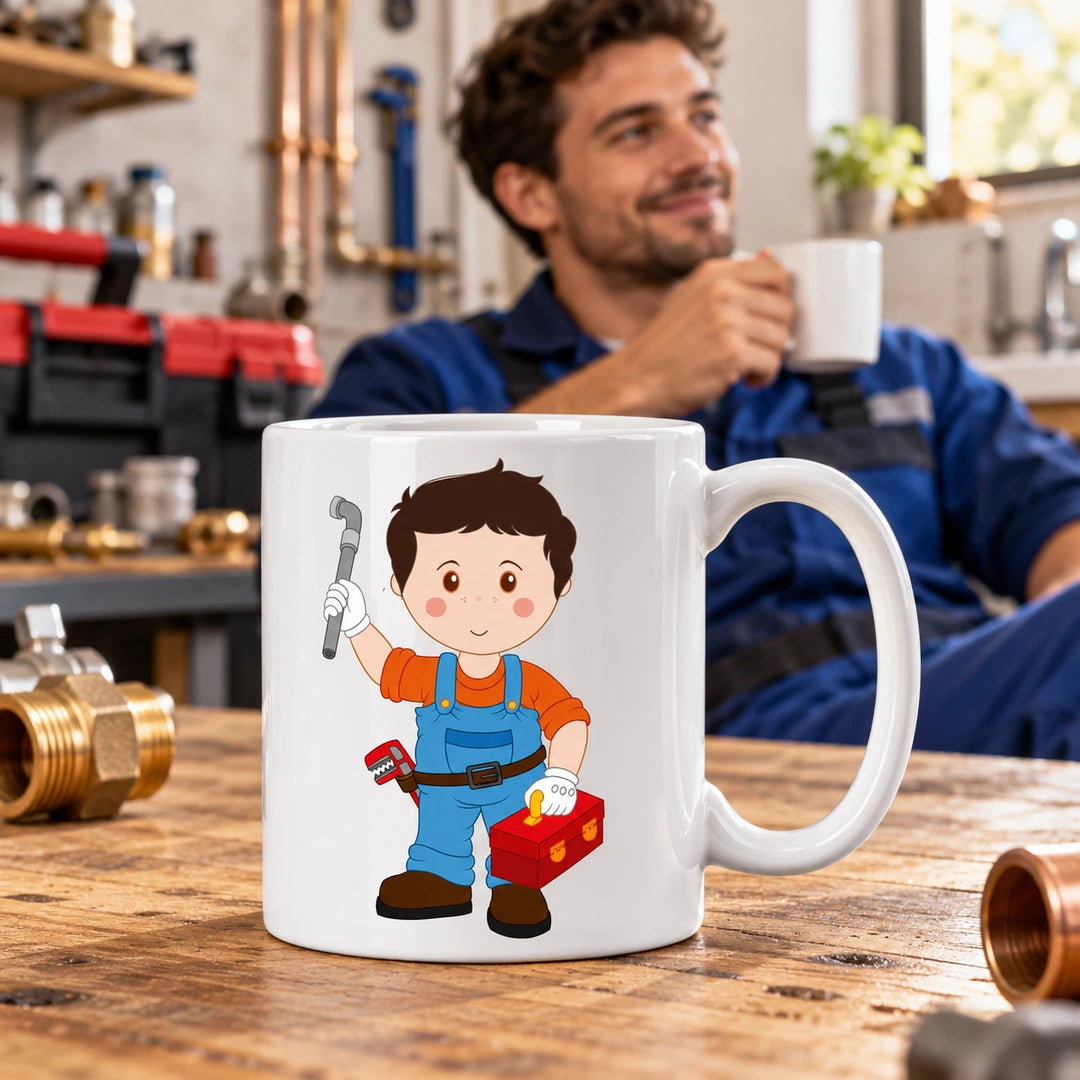 Caneca de Cerâmica Canalizador — lifestyle | Cucawik