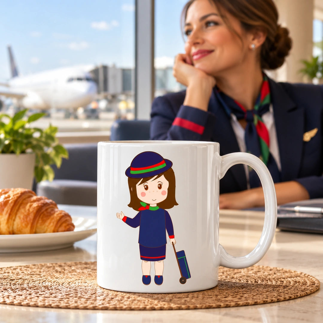 Caneca de Cerâmica Chefe de Cabine Mulher — lifestyle | Cucawik