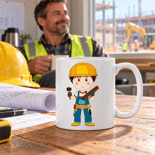 Caneca de Cerâmica Construtor — lifestyle | Cucawik