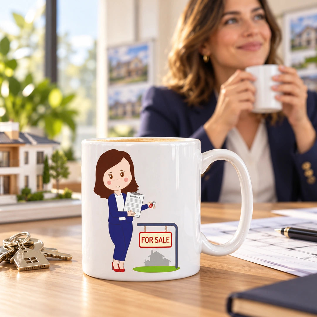 Caneca de Cerâmica Consultora Imobiliária — lifestyle | Cucawik