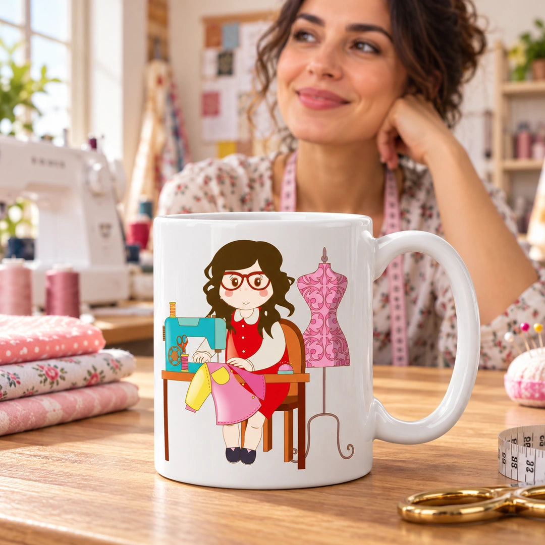 Caneca de Cerâmica Costureira — lifestyle | Cucawik