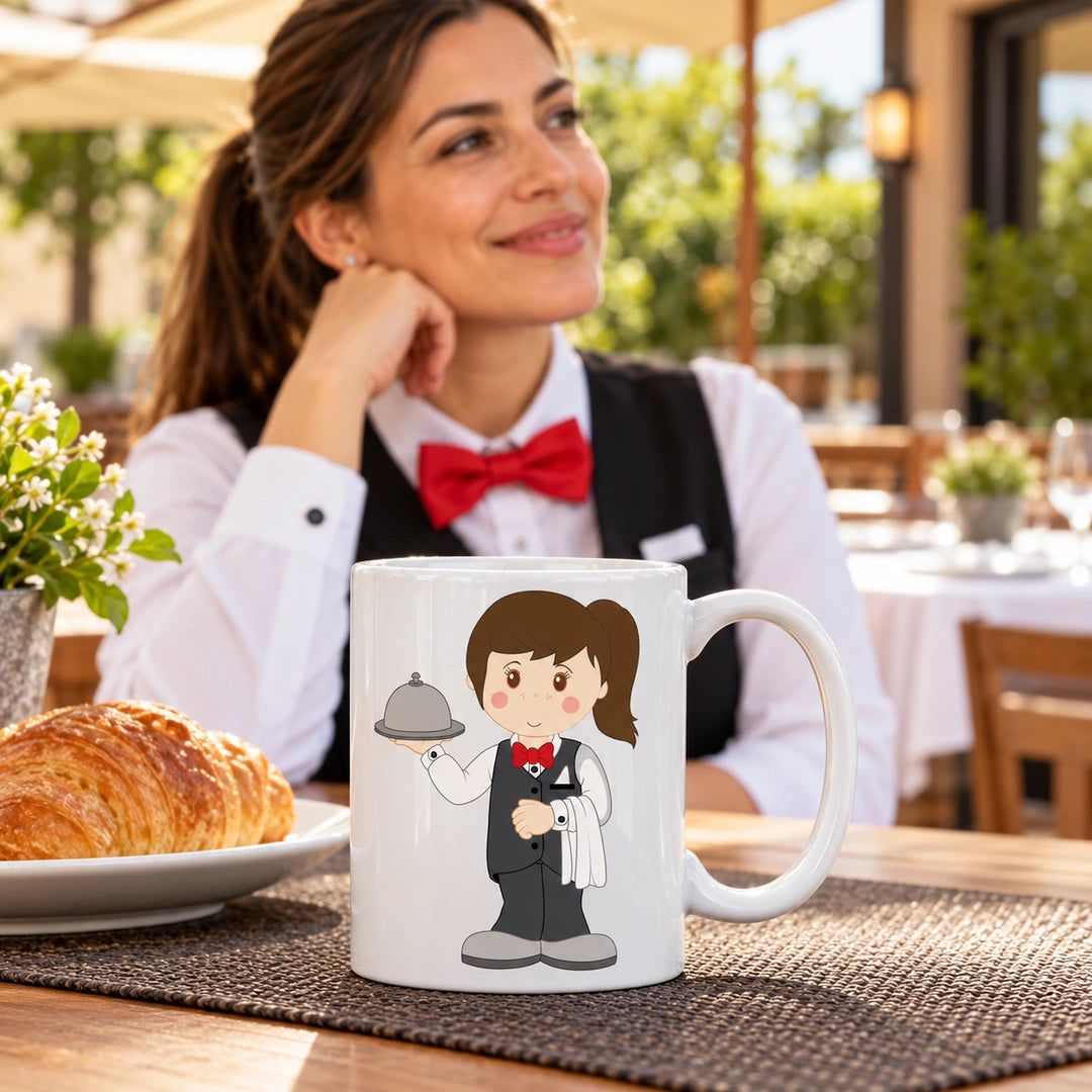 Caneca de Cerâmica Empregada de Mesa — lifestyle | Cucawik