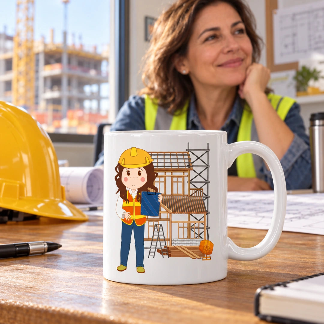 Caneca de Cerâmica Engenheira Civil — lifestyle | Cucawik