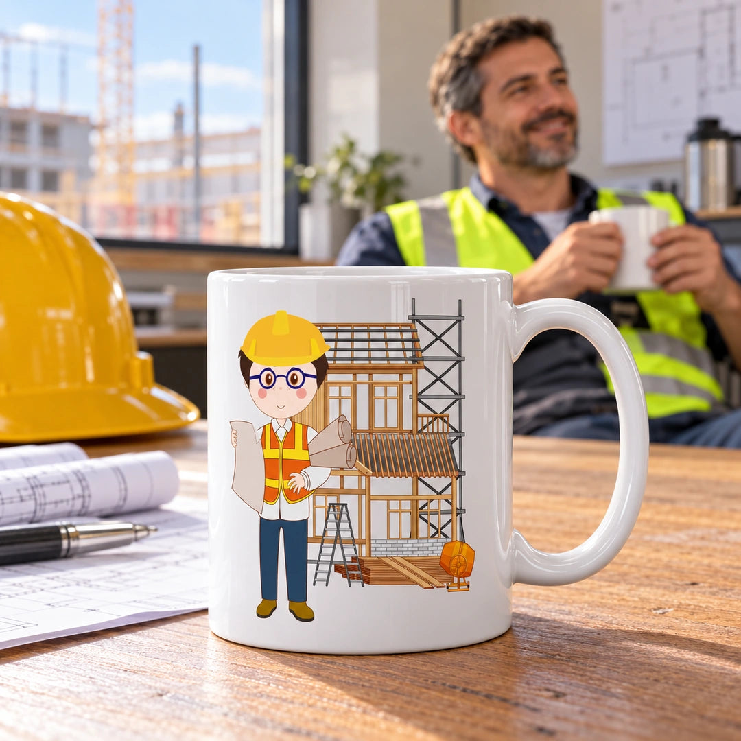 Caneca de Cerâmica Engenheiro Civil — lifestyle | Cucawik