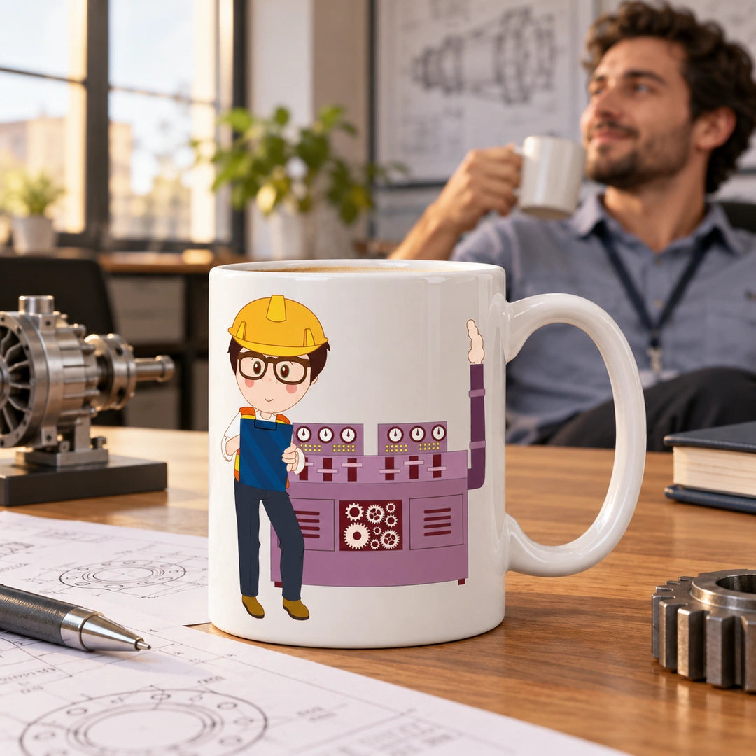 Caneca de Cerâmica Engenheiro Mecânico — lifestyle | Cucawik