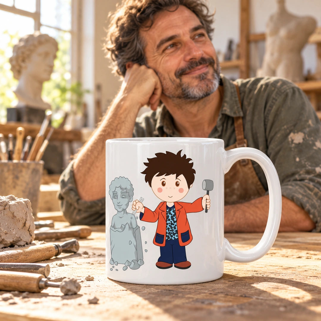 Caneca de Cerâmica Escultor — lifestyle | Cucawik