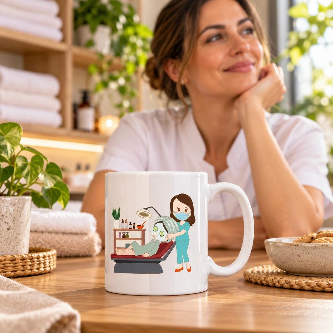 Caneca de Cerâmica Esteticista de Spa — lifestyle | Cucawik