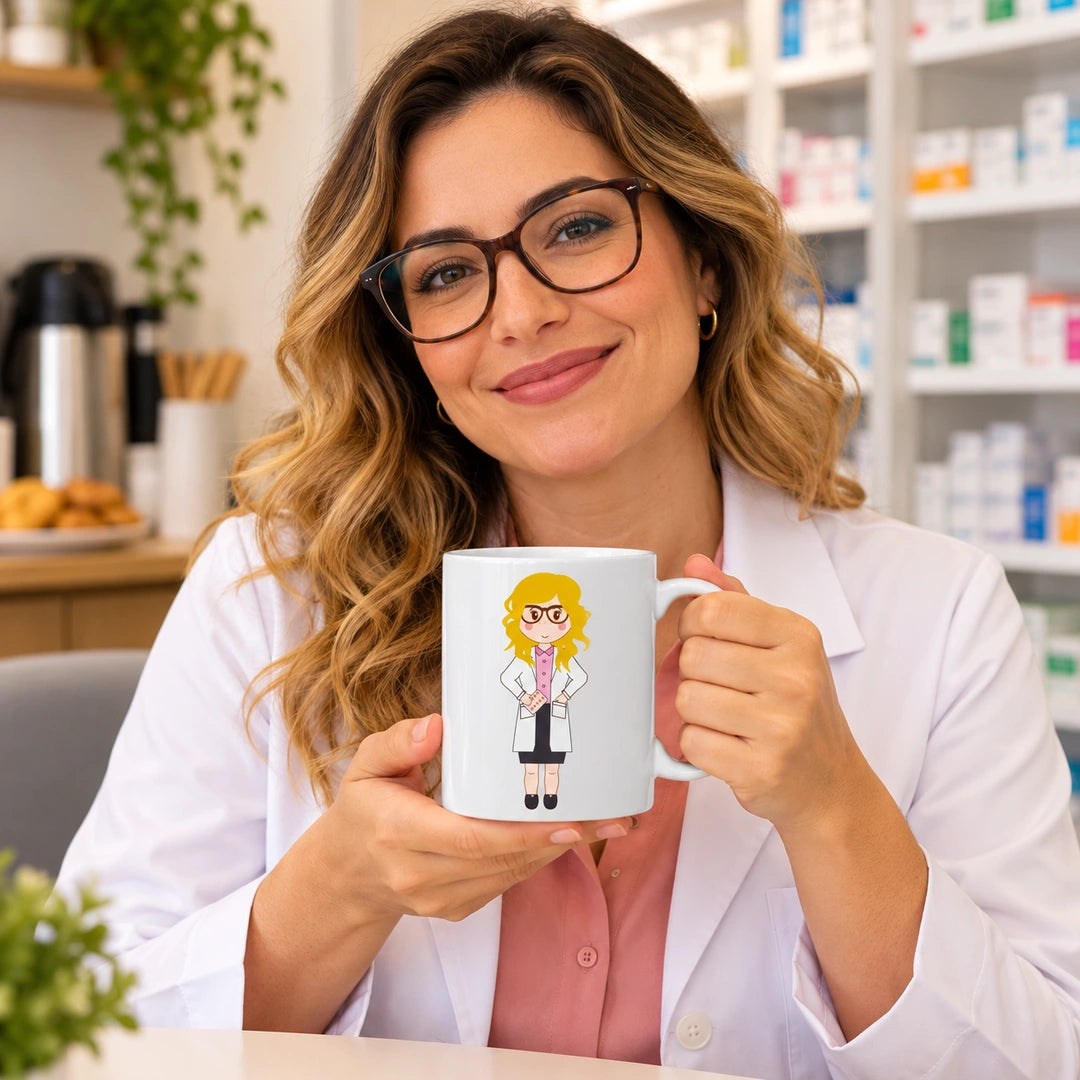 Caneca de Cerâmica Farmacêutica em utilização | Cucawik