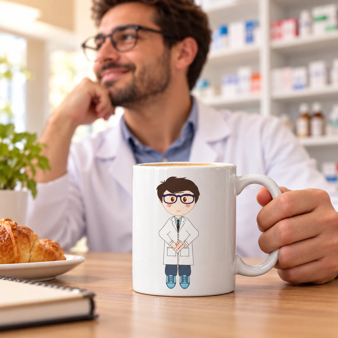 Caneca de Cerâmica Farmacêutico — lifestyle | Cucawik