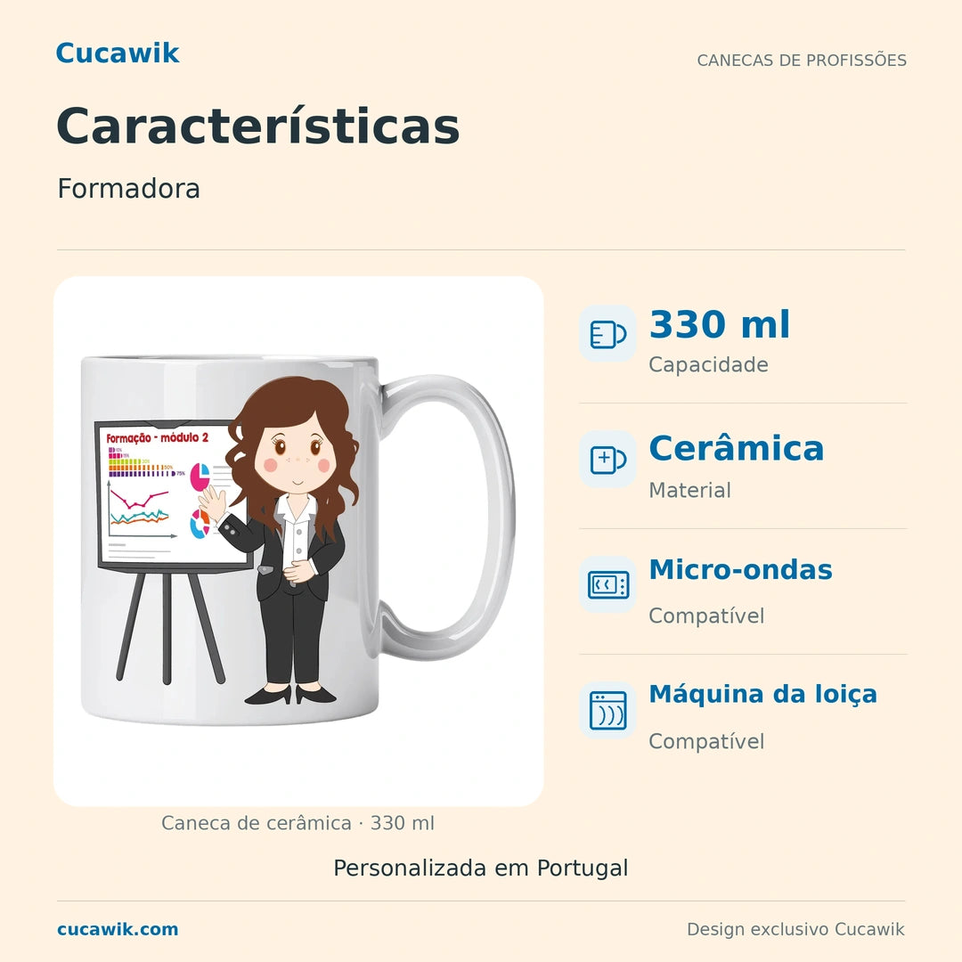 Caneca de Cerâmica Formadora — Características | Cucawik