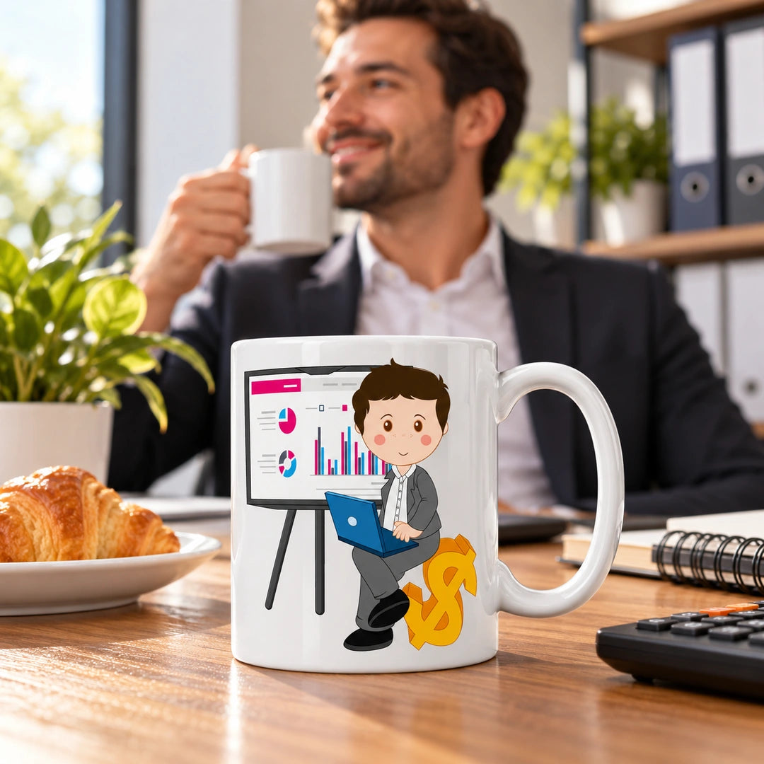 Caneca de Cerâmica Gestor de Contabilidade — lifestyle | Cucawik