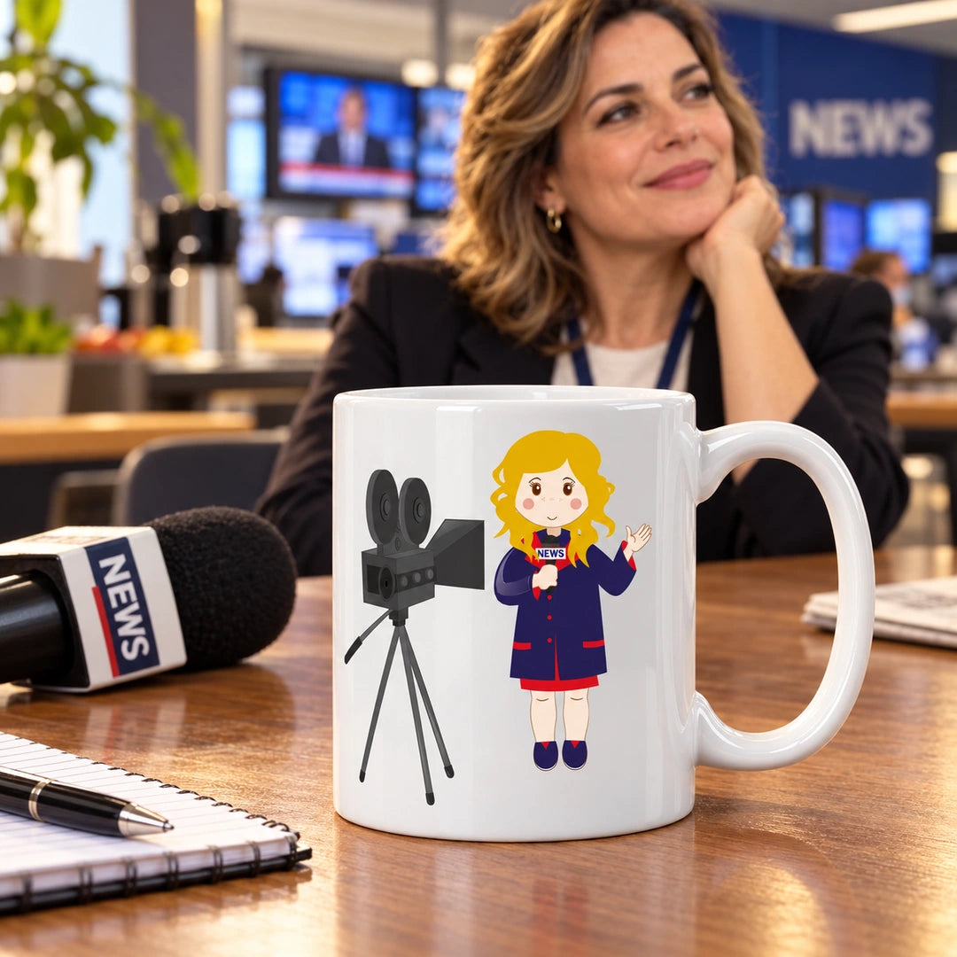 Caneca de Cerâmica Jornalista Repórter — lifestyle | Cucawik