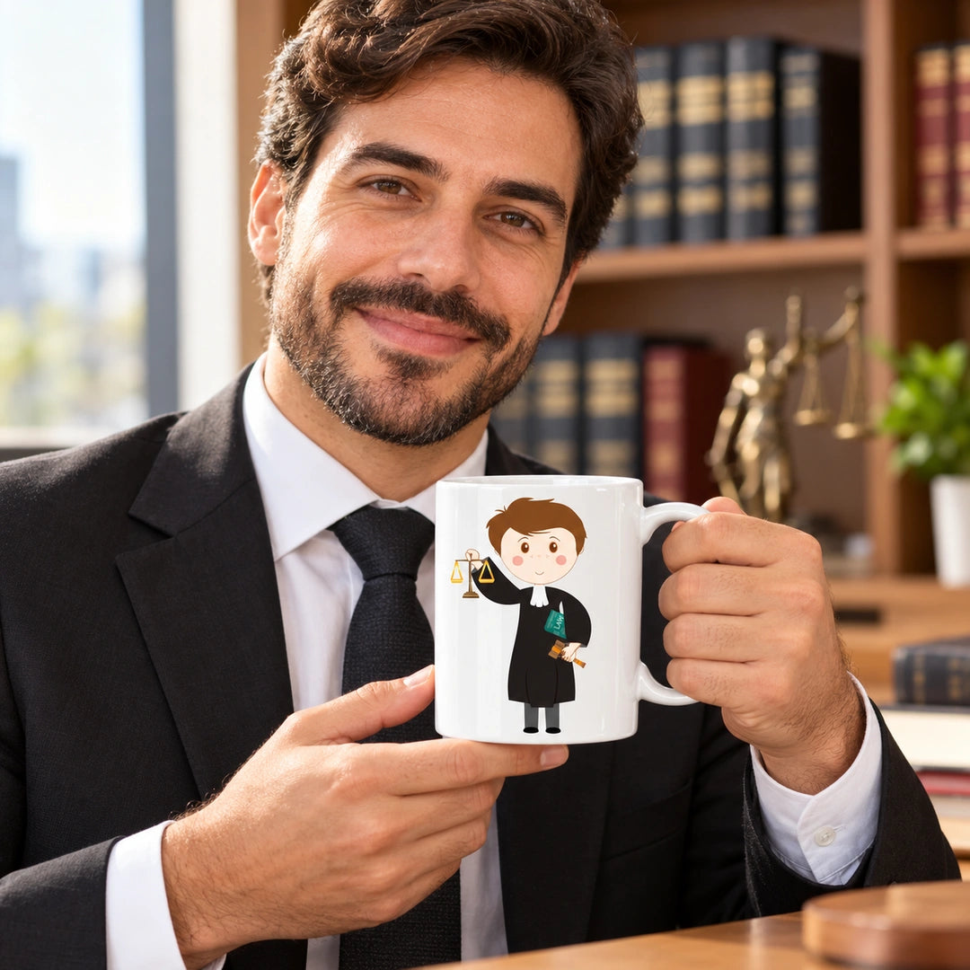 Caneca de Cerâmica Juiz em utilização | Cucawik