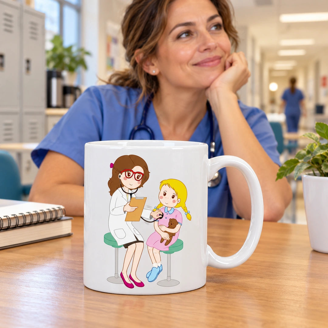 Caneca de Cerâmica Médica Pediatra — lifestyle | Cucawik
