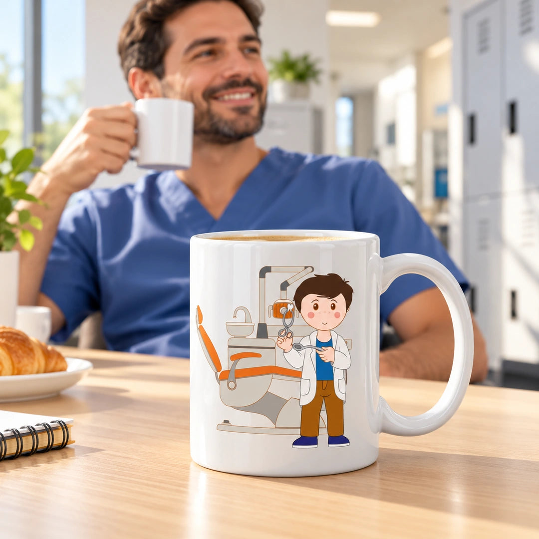 Caneca de Cerâmica Médico Dentista — lifestyle | Cucawik