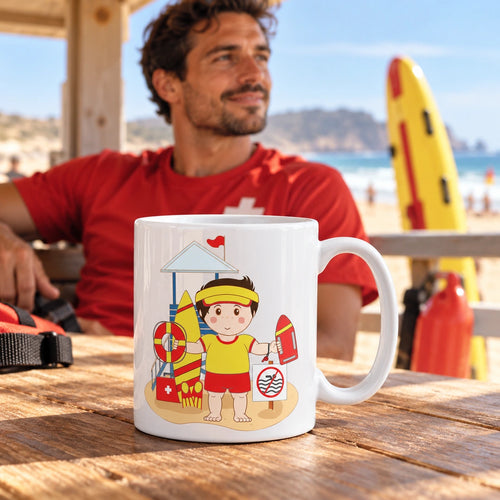 Caneca de Cerâmica Nadador-Salvador — lifestyle | Cucawik