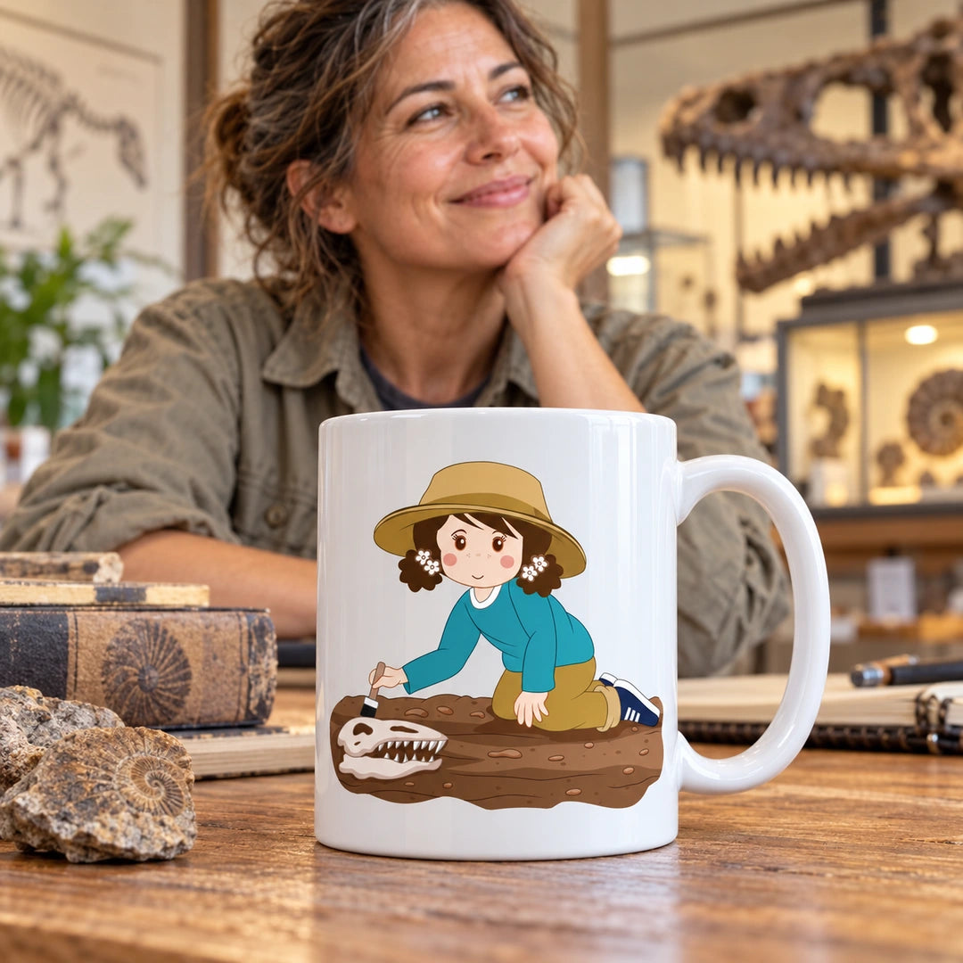 Caneca de Cerâmica Paleontóloga — lifestyle | Cucawik