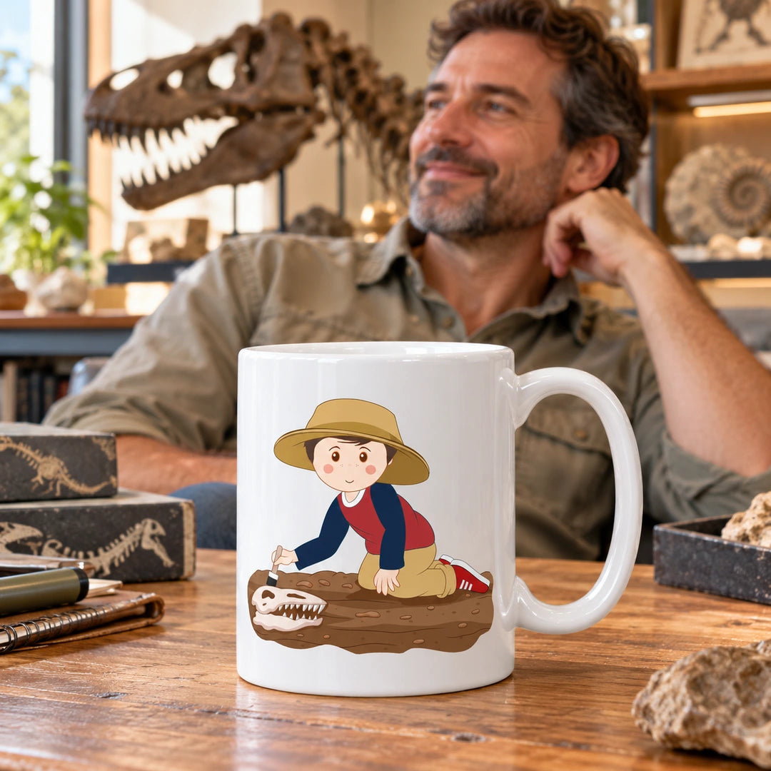 Caneca de Cerâmica Paleontólogo — lifestyle | Cucawik