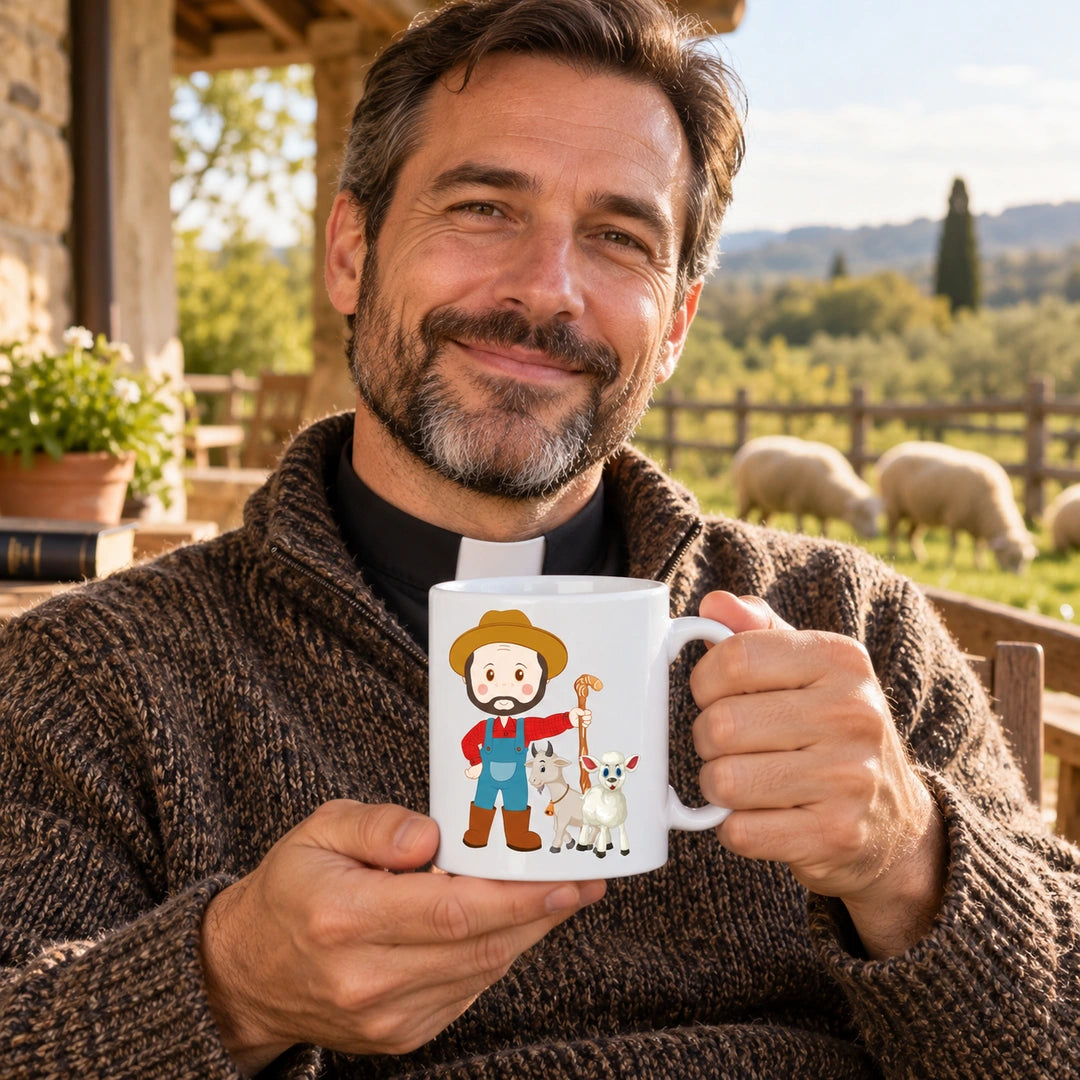Caneca de Cerâmica Pastor em utilização | Cucawik