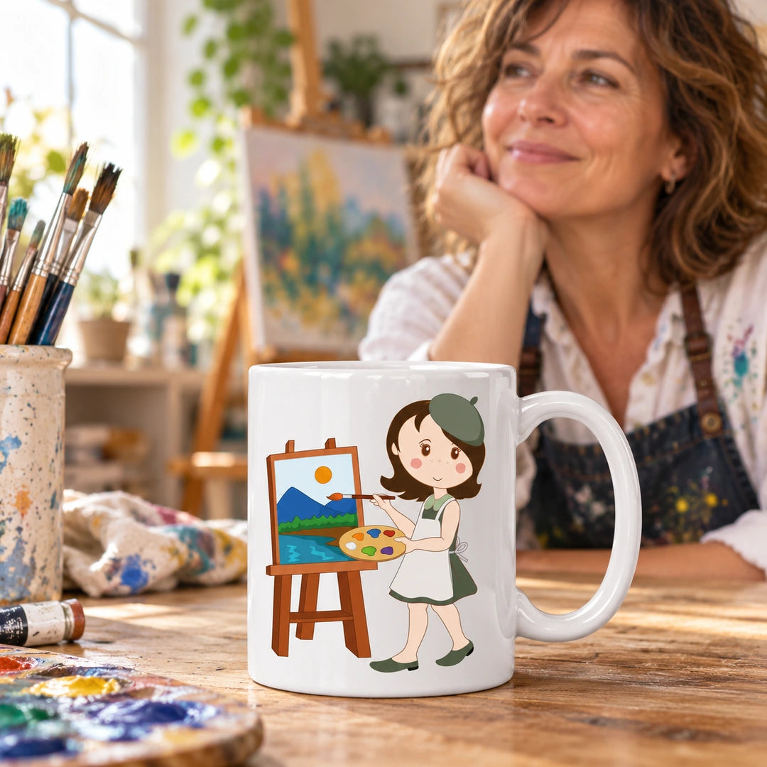 Caneca de Cerâmica Pintora Artista Plástica — lifestyle | Cucawik