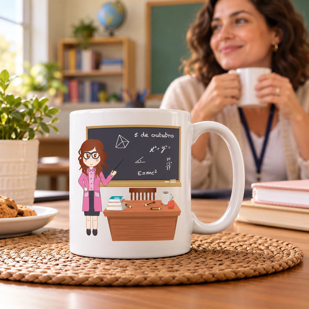 Caneca de Cerâmica Professora — lifestyle | Cucawik