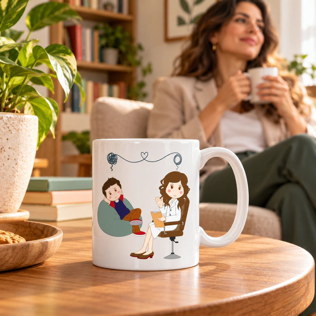 Caneca de Cerâmica Psicóloga — lifestyle | Cucawik