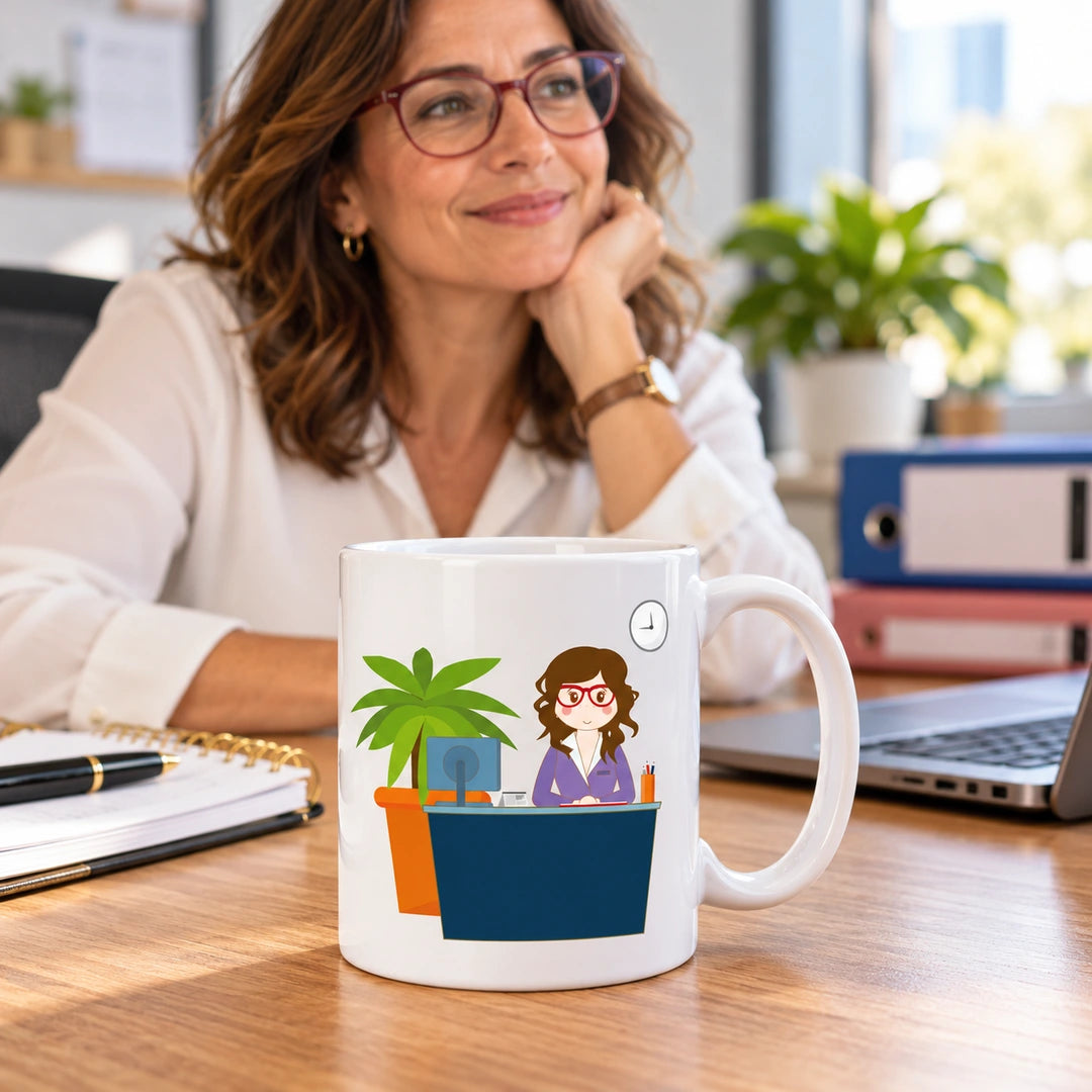 Caneca de Cerâmica Secretária — lifestyle | Cucawik